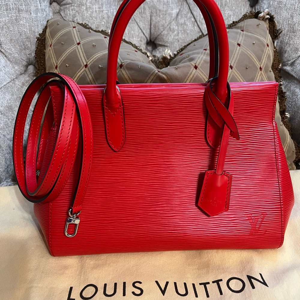 Louis Vuitton 3—Way Bag in Red Epi Leather